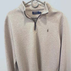 Polo Ralph Lauren Mens Half Zip French Rib Cotton Sweater